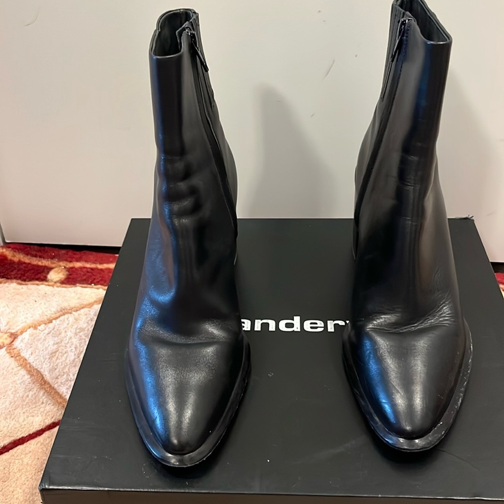 Alexanderwang, Anna Calf black boot with silver plate